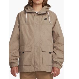 NWT NIKE Club Bowlin Water Repellent Jacket sz M Khaki/black